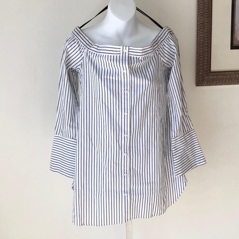 Forever 21 Off the Shoulder Button Down